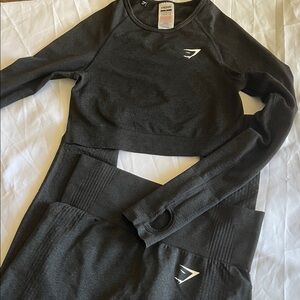Gymshark Women's Charcoal Cropped Sweater